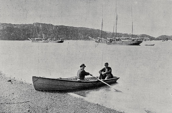 Titled The ferryman and his boat, Ngunguru